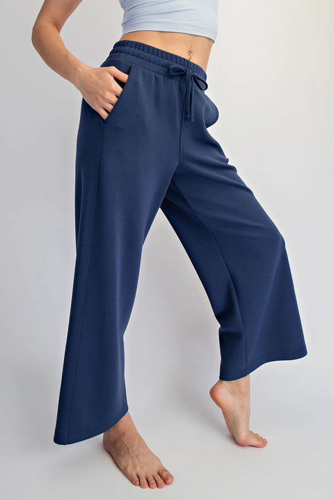 Modal Scuba Cropped Wide Pant