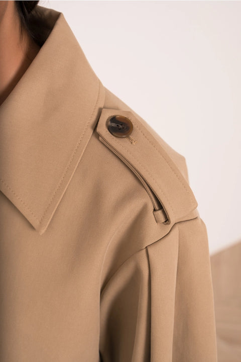 Utility Short Belted Trench Jacket