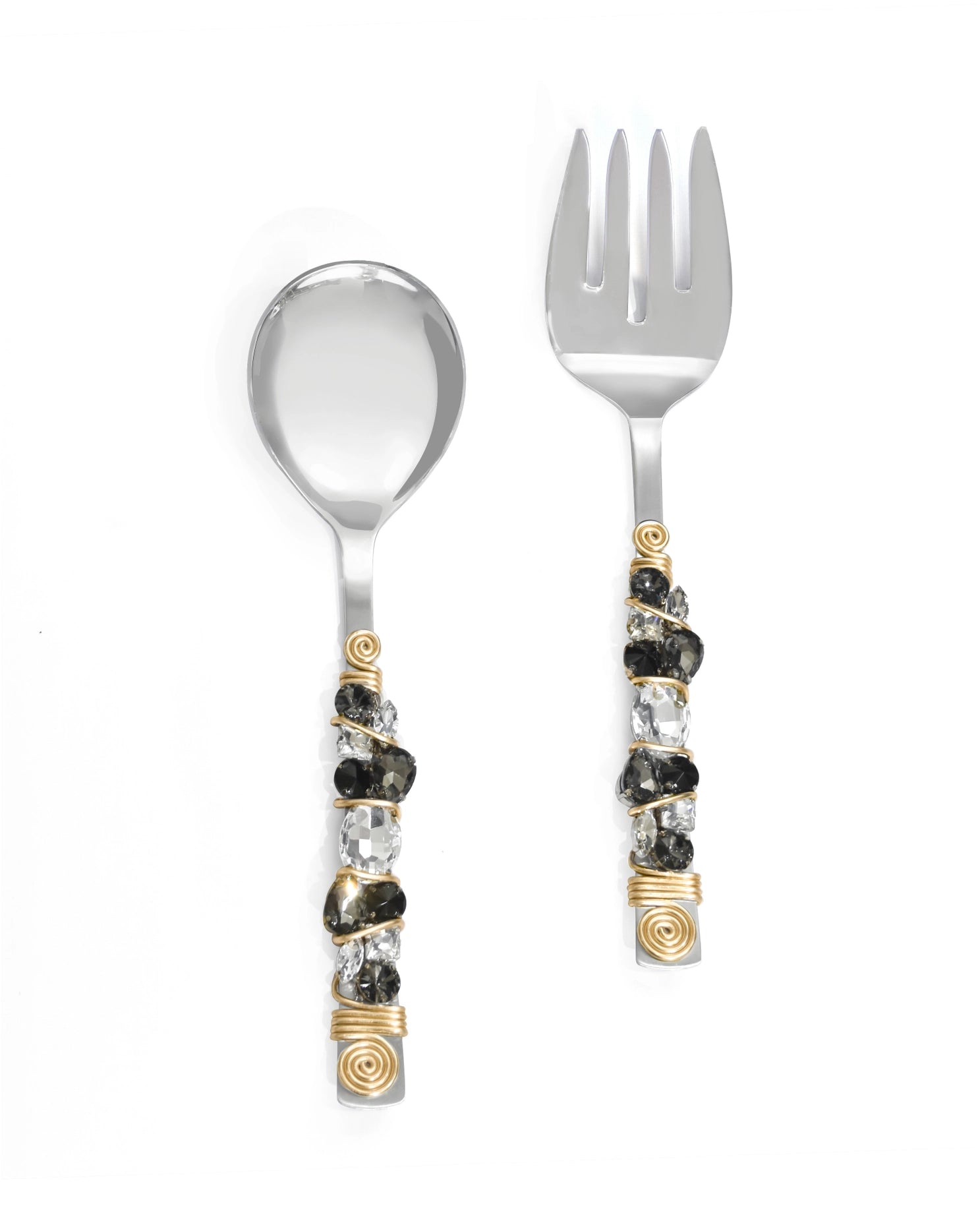 Crystal Radiance Salad Server & Cake Server Set-Tiramisu-Urbanheer