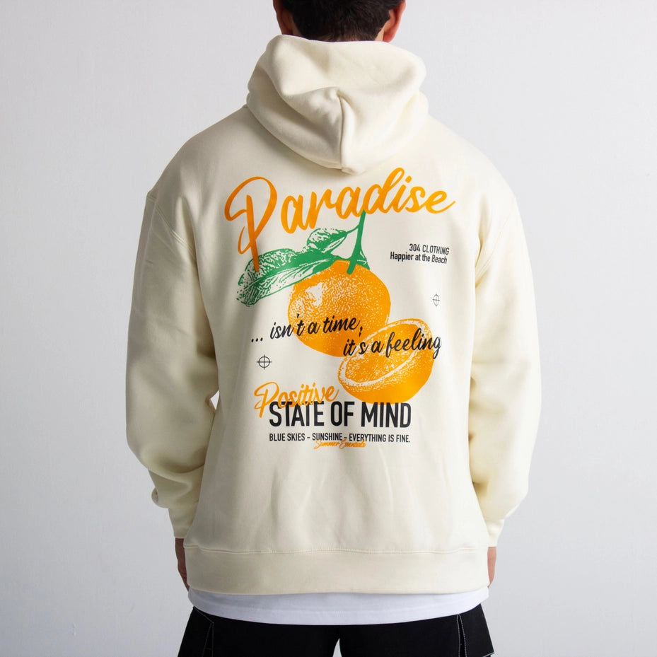 304 Mens Paradise Hoodie Ecru-304 Clothing-S-Urbanheer