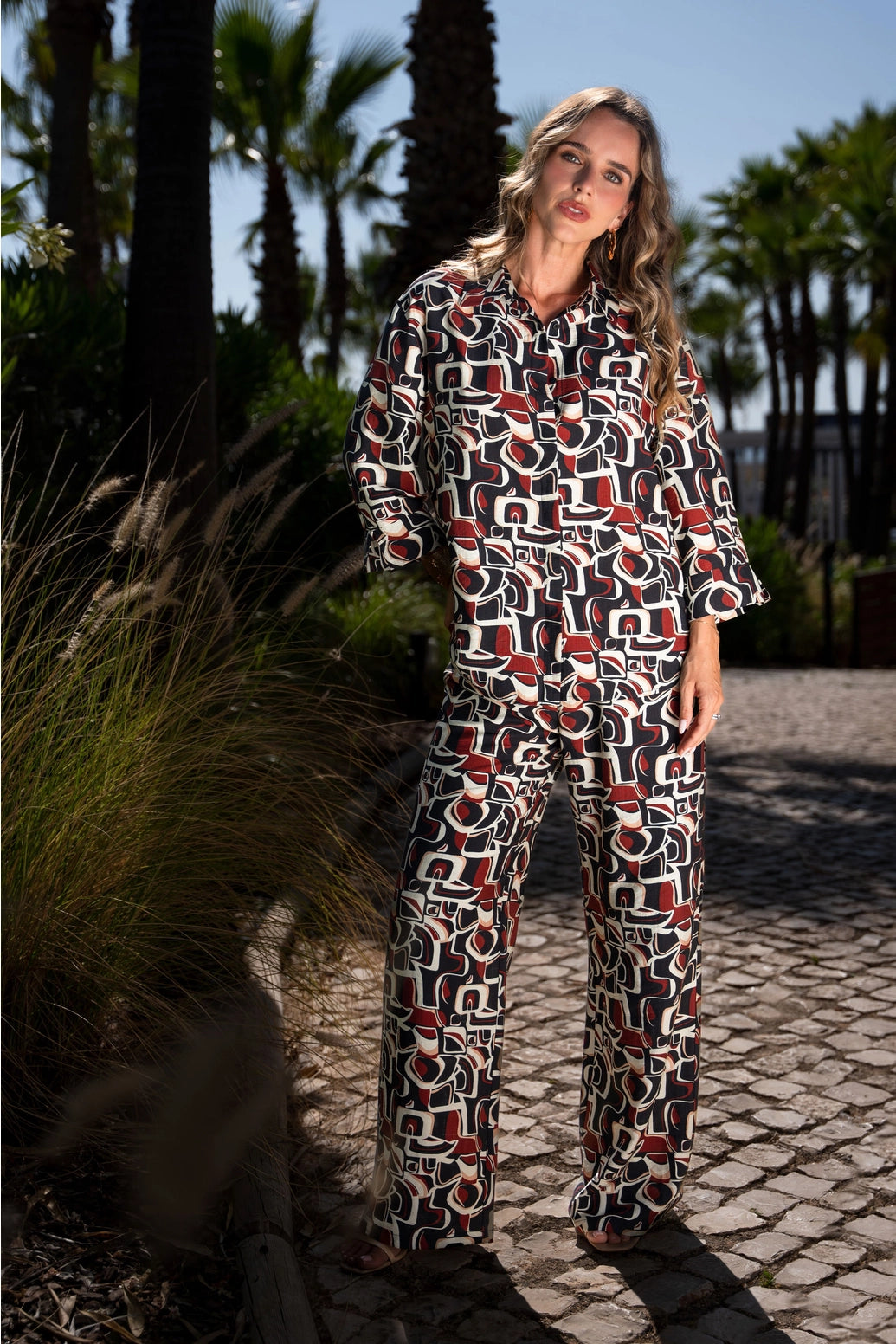 Printed Shirt with 3/4 Sleeves 93200