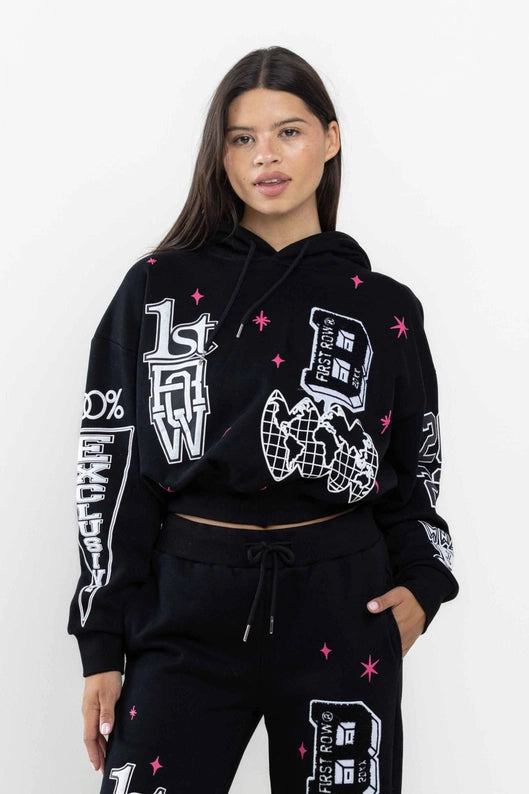 Bright Future Cropped Hoodie-Clothing - Women-Vibrant M.i.U-Pink-S-Urbanheer