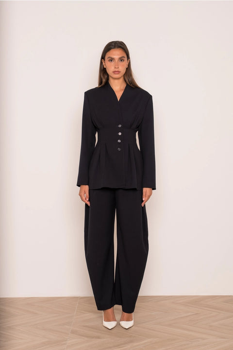 Ori Belted Peplum Jacket