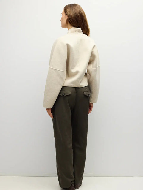 The Mandy Jacket | Felt Paneled Wool Jacket