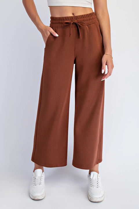 Modal Scuba Cropped Wide Pant