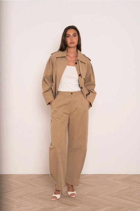 Utility Short Belted Trench Jacket