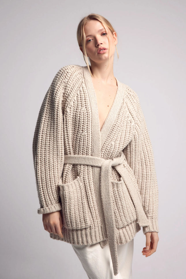 Edie Cashmere Blend Chunky Cardigan-Clothing - Women-Leap Concept-Ecru-S-Urbanheer