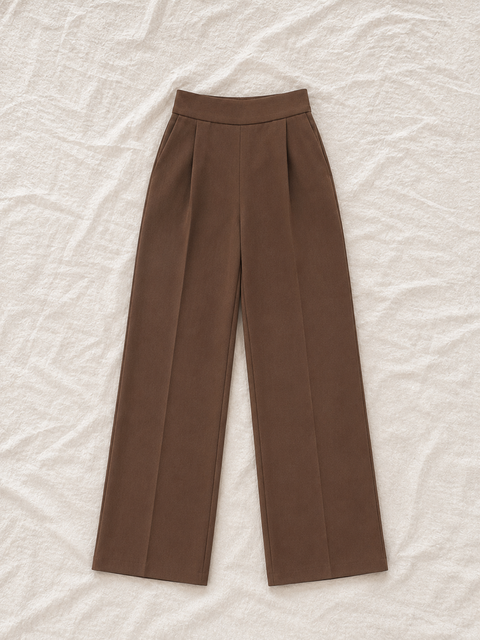 High Waist Signature Pants Brown