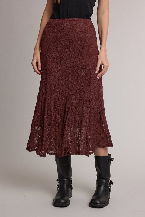 Romantic Lace Mermaid Mid Skirt