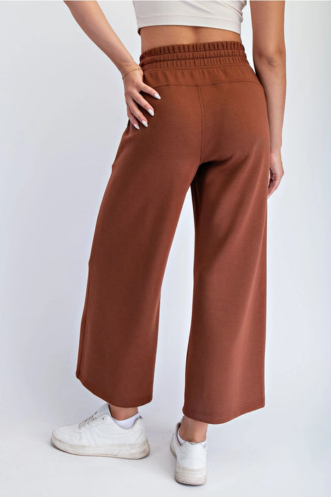 Modal Scuba Cropped Wide Pant