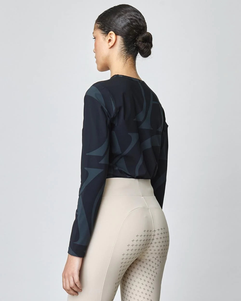 Monogram Long Sleeve Shirt Black-Shirt-Yagya-Black-XXS-Urbanheer