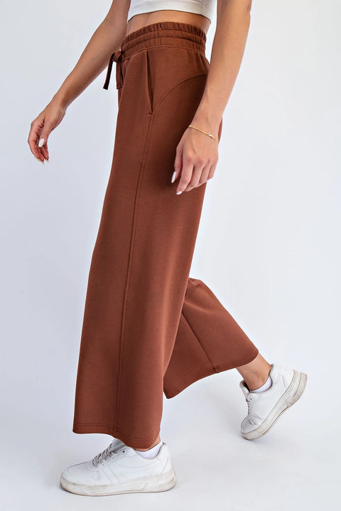 Modal Scuba Cropped Wide Pant