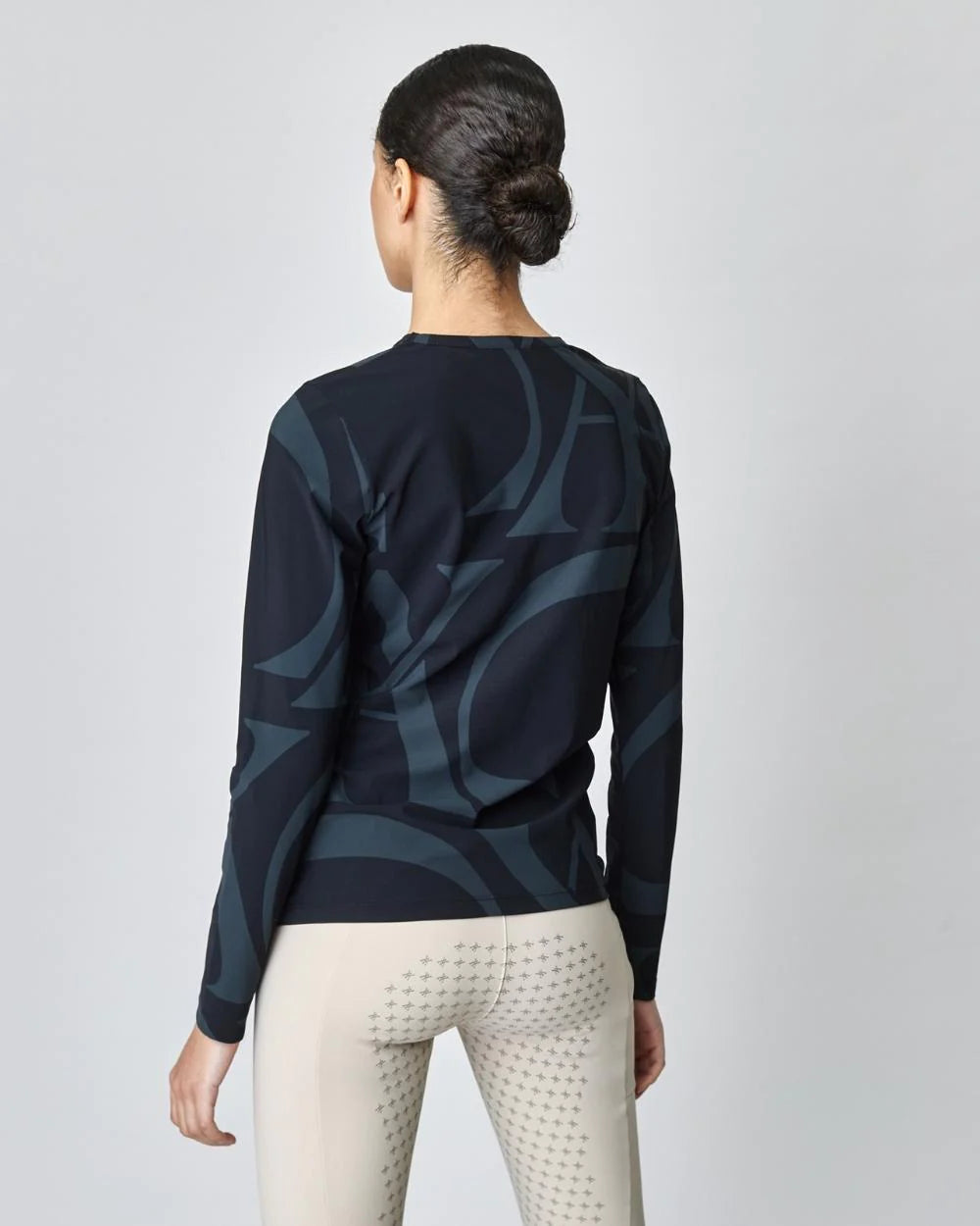 Monogram Long Sleeve Shirt Black-Shirt-Yagya-Black-XXS-Urbanheer