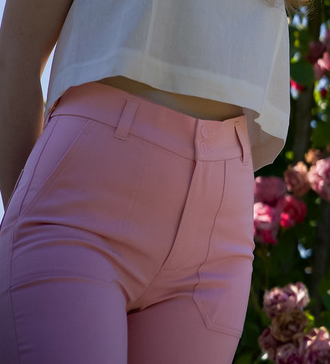High Waist Signature Pants Pink