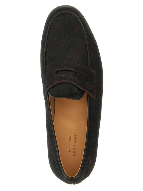 John Lobb Lopez Bristle Hide Loafers