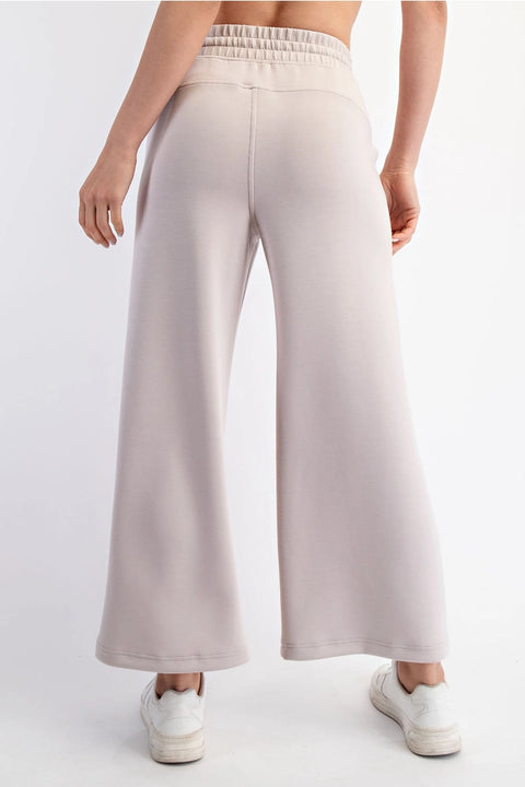 Modal Scuba Cropped Wide Pant