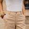 Urban Wide High-Waisted Pants with Back Triangle Pocket