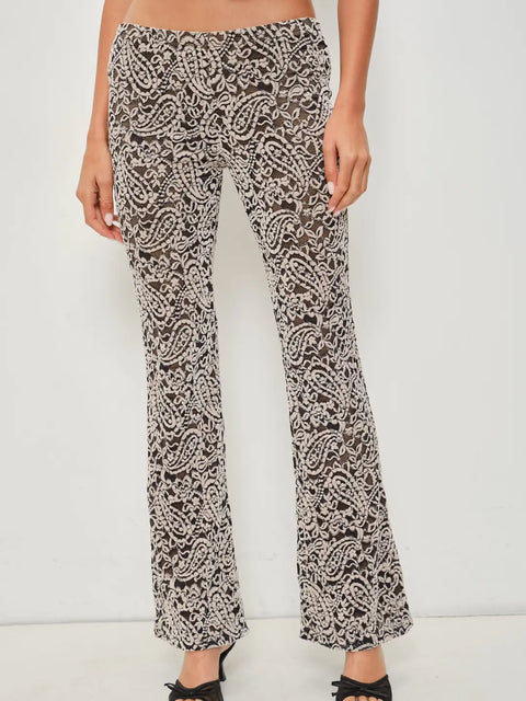 Kai Paisley Flocked Pants