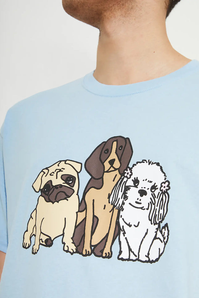 Dogs Blue Unisex Men & Women T-Shirt-New Love Club-Urbanheer