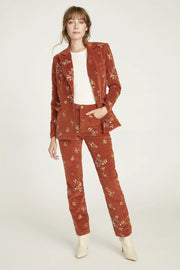 Velvet Blazer Jacket In Rust X Speck-Clothing Blazer-DRIFTWOOD-S-Urbanheer