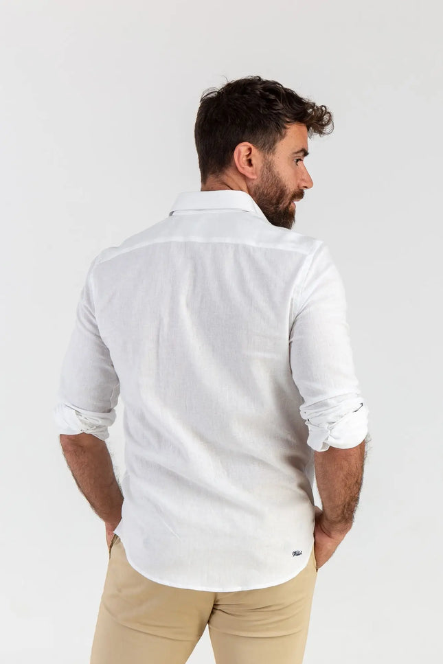 White Linen Shirt-Clothing - Men-Williot-Urbanheer