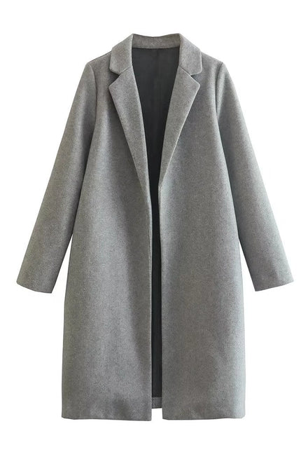 The Famous Zara Coat Solid Woolen Coats White Label-coats-Blak Wardrob-S-G-Urbanheer