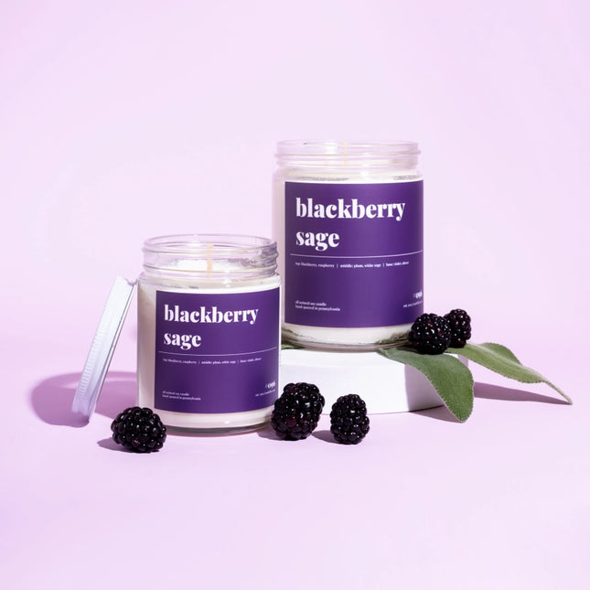 Blackberry Sage Scented Soy Candle - 9Oz-Home & Garden - Home Decor - Candles & Holders-Candelles Soy Candles-9oz-Urbanheer