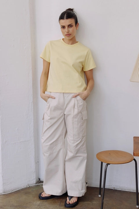 The Lanie Top | Everyday Cotton T-Shirt BUTTER-T-Shirt-MOD REF-S-BUTTER-Urbanheer