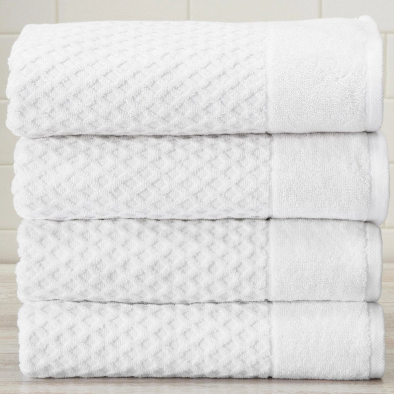 4 Pack Cotton Bath Towels - Grayson Collection-Towel-BH Collective-Optic White-Urbanheer