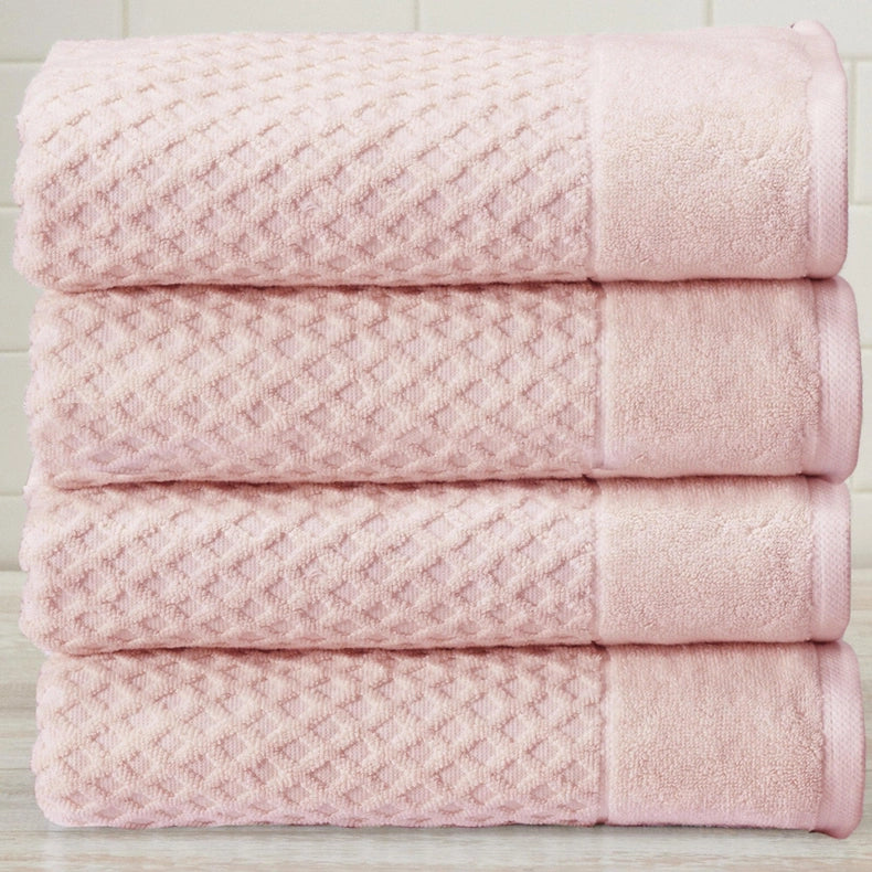 4 Pack Cotton Bath Towels - Grayson Collection-Towel-BH Collective-Pink-Urbanheer