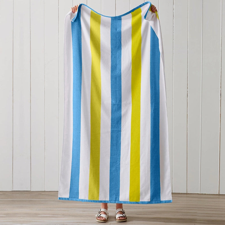 4 Pack Cotton Beach Towel - Sunset Bay Collection Blue / Yellow-Towel-BH Collective-30" x 60"-Urbanheer