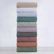 4 Pack Cotton Textured Bath Towels - Acacia Collection-Towel-BH Collective-Silver Cloud-Urbanheer