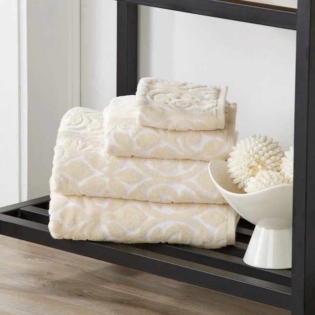 4 Pack Jacquard Hand Towels - Cassie Collection