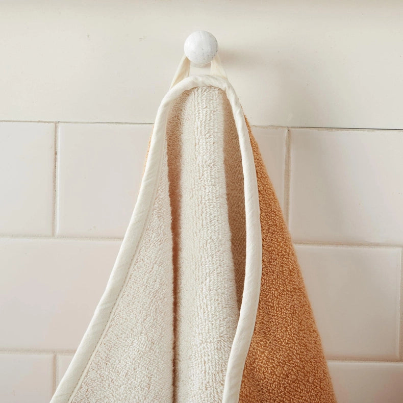 4 Pack Two-Toned Hand Towel - Vanessa Collection Ivory / Ochre-Towel-BH Collective-Ivory / Ochre-Urbanheer