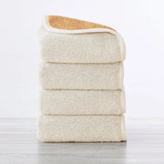 4 Pack Two-Toned Hand Towel - Vanessa Collection Ivory / Ochre-Towel-BH Collective-Ivory / Ochre-Urbanheer