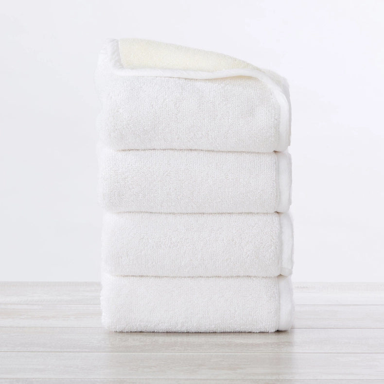 4 Pack Two-Toned Hand Towel - Vanessa Collection White / Ivory-Towel-BH Collective-White / Ivory-Urbanheer