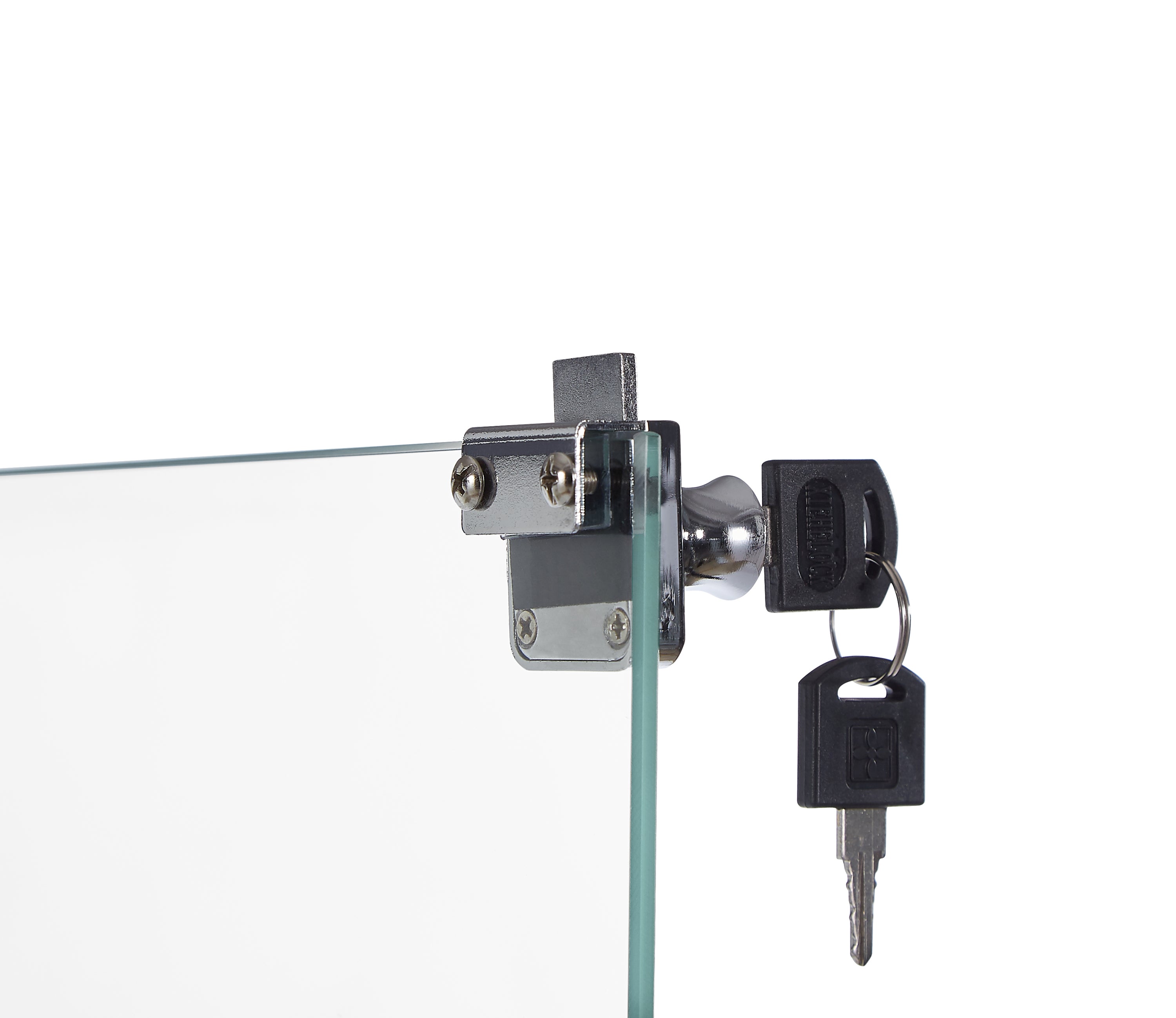 4-Tier Glass Display Cabinet, Double Door Glass Cabinet, Four Partitions, Two Locks, Floor Standing-UH Decor-Default-Urbanheer