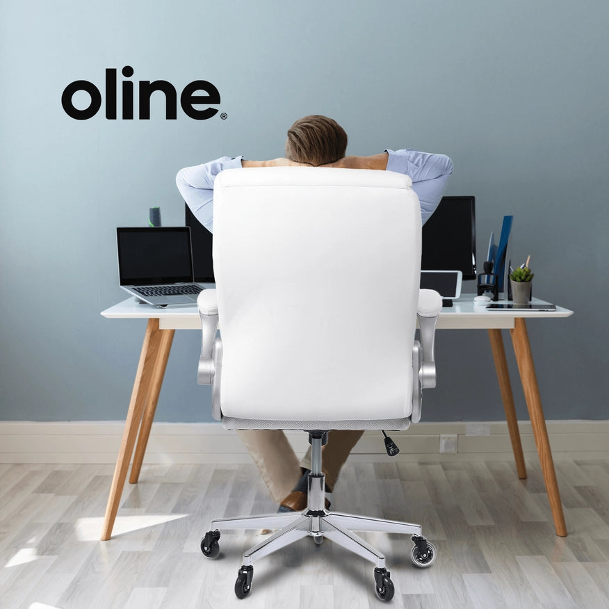 Ergoace Executive Ergonomic Office Chair White-Office Chairs-Oline-White-Urbanheer
