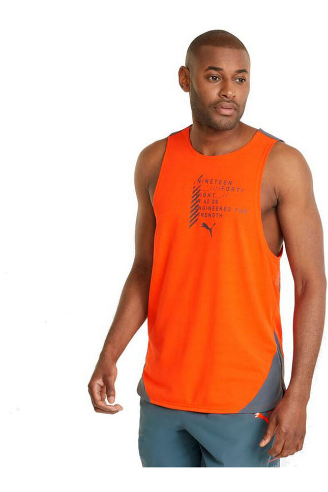 Men’s Short Sleeve T-Shirt Puma Train Everfresh Tank Orange-9