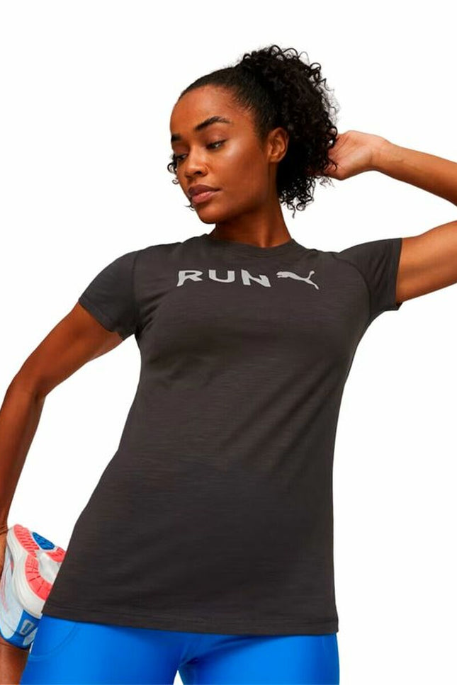 Women’s Short Sleeve T-Shirt Puma Graphicc Black-3