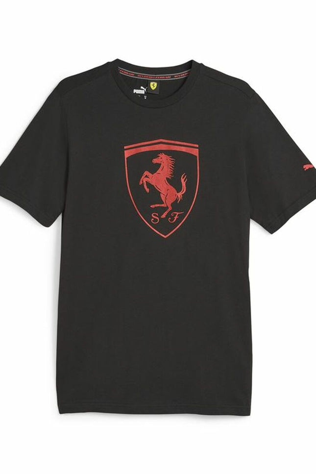 Men’s Short Sleeve T-Shirt Puma Ferrari Race Tonal B Black-0