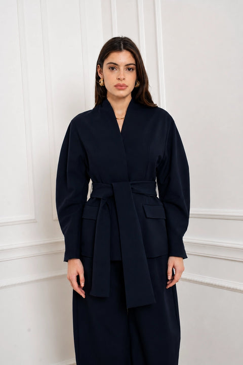 Ori Belted Kimono-Style Jacket