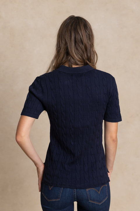 ROSE relaxed-fit jumper with a V-neck.