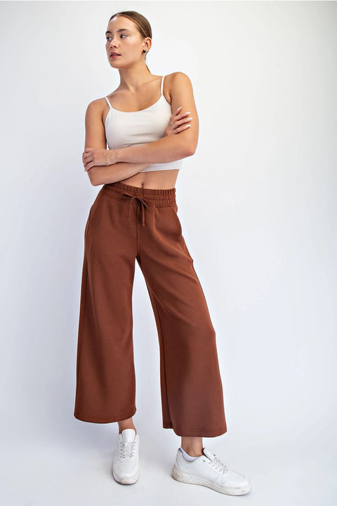 Modal Scuba Cropped Wide Pant