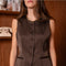 Long Sleeveless Satin Vest