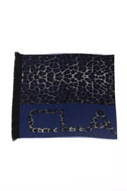Cavalli Class Blue Wool Men Scarf-Cavalli Class-Urbanheer