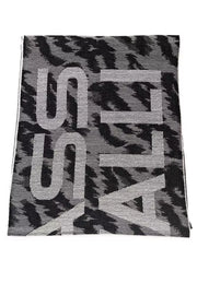 Cavalli Class Gray Wool Men Scarf-Cavalli Class-Urbanheer