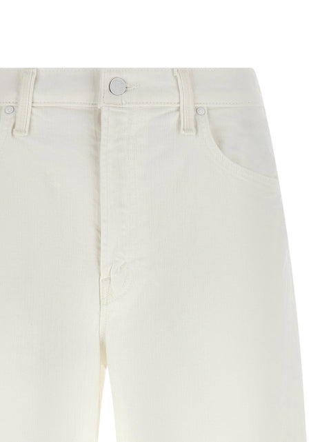 Mother The Whole Lot Zip Twist Fray Bermuda Shorts