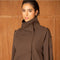 Urban Short Oversized Trench-Style Jacket with A Wrap Collar