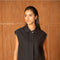 Urban Sleeveless Bomber Jacket with Lapel Collar